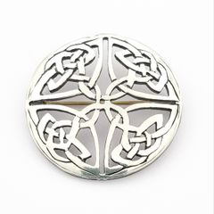 Celtic Shield Knot Silver Brooch