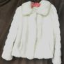 White Faux Fur Jacket Made in England by Astraka Image 2