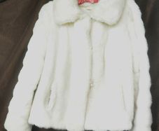 White Faux Fur Jacket Made in England by Astraka