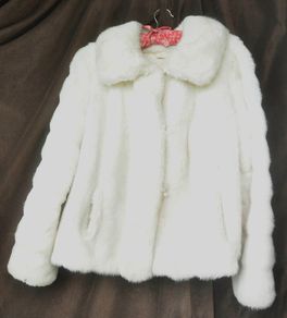 White Faux Fur Jacket Made in England by Astraka