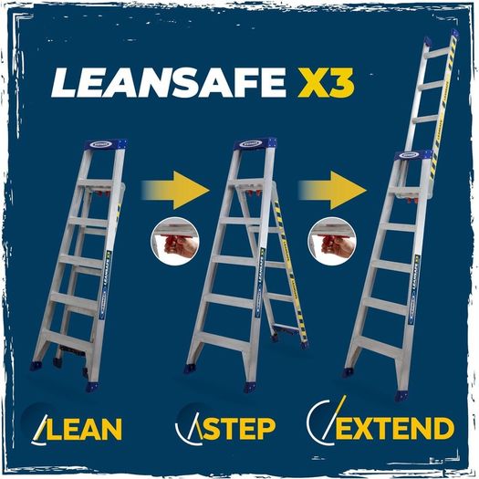 Werner 75070 Leansafe X3 Aluminium 3 in 1 Ladder