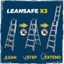 Werner 75070 Leansafe X3 Aluminium 3 in 1 Ladder Image 2
