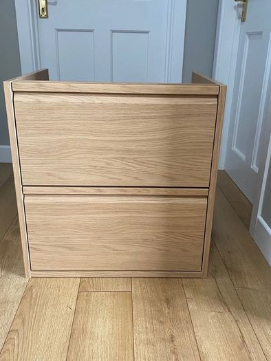 IKEA ANGSJON 2-Drawer Wash Stand BACKSJON Sink - Unused Oak Effect 60cm