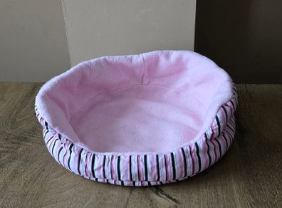 Guinea pig bed - pink stripes