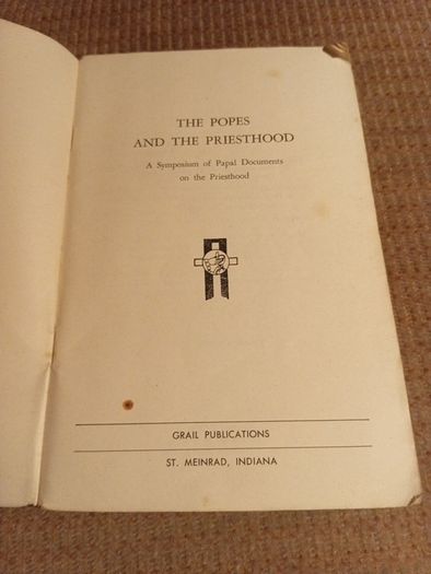 1955 The Popes and the Priesthood. Grail Publications. Religious. Vintage.