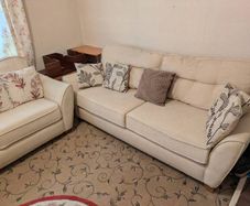 2 seaters & 3 seater beige sofas for sale