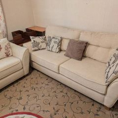 2 seaters & 3 seater beige sofas for sale