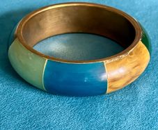 Vintage brass bone bracelet