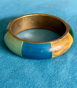 Vintage brass bone bracelet