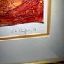Large 2001 Crimson Abstract Expressionist Painting - Signed C.A. Clayton (Ballymena Frame) Image 6