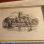 Framed OLD PRINT SIGNED BY UK Artist Judges Pencil Sketches  Of Worcester Cathedral Image 4