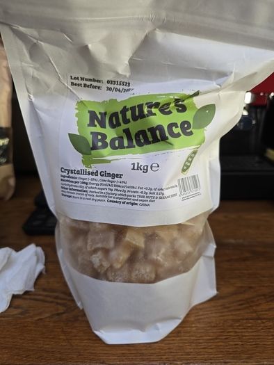 Crystallised ginger