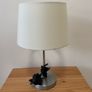 Single bed frame with Silentnight matress & bedside looked and lamp Image 4
