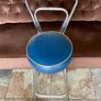 Mid 1959s Art Deco Inspired Chrome Bar Stool with Original Seat Top Image 5
