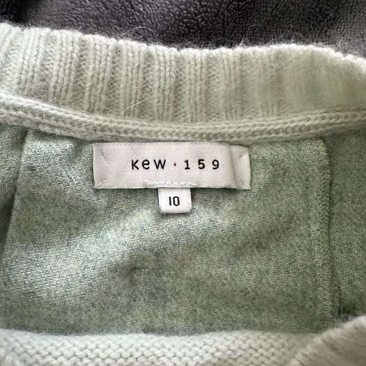 KEW 159 Mohair and Wool Pastel Green Jumper UK10