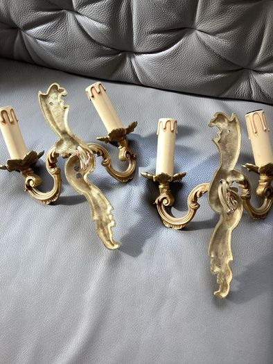 Brass wall lights