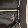 Abercrombie and Fitch Black Pattern Zip Up Top with mesh like fabric on underarm and sleeve - Size S Image 5