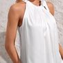 Tie neck white top fits Xs/s m Image 3
