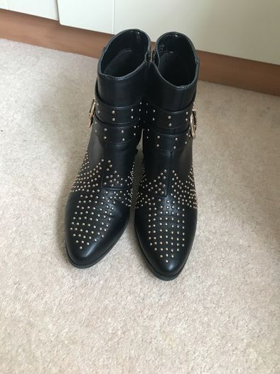 Savida Stud  Buckle Ankle  Boots