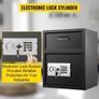 Digital Depository Safe 48 L Electronic Code Lock, Deposit Safe with Two Emergency Keys and Deposit Slot, Restaurant Safe Made of Carbon Steel, Depository Box for Home, Hotel and Office Image 5