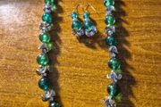 St Patrick's Day Style Necklace and and Earrings Set