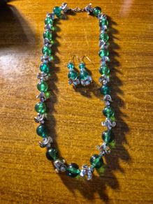 St Patrick's Day Style Necklace and and Earrings Set