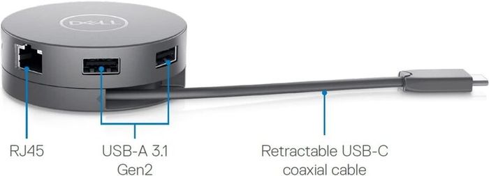 DELL 7-in-1 USB-C Multiport Adapter Docking Station - DA310