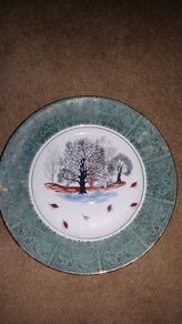 Gem Pottery Winter Scene 10"Plate