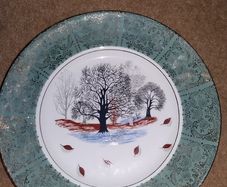 Gem Pottery Winter Scene 10"Plate