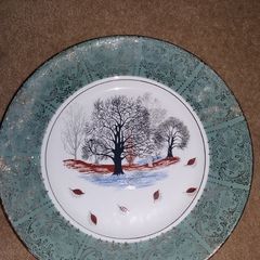 Gem Pottery Winter Scene 10"Plate