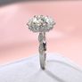 Vintage Style Crystal Silver Ring Image 3