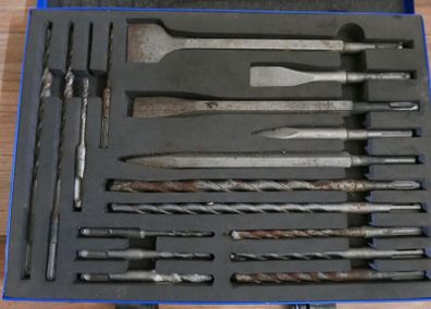 SDS Chisel & Drill Bit Set 17pc