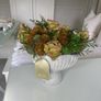 Autumnal faux flower display in ceramic vase Image 4