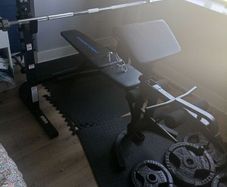 Olympic weights and bench
