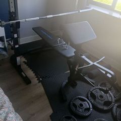 Olympic weights and bench