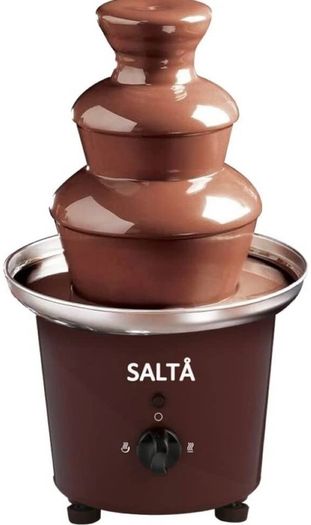 Large Size Stainless Steel Chocolate Fountain Fondue Set Electric 3-Tier Machine with Hot Melting Pot Base 900ml Capacity (FREE POSTAGE)