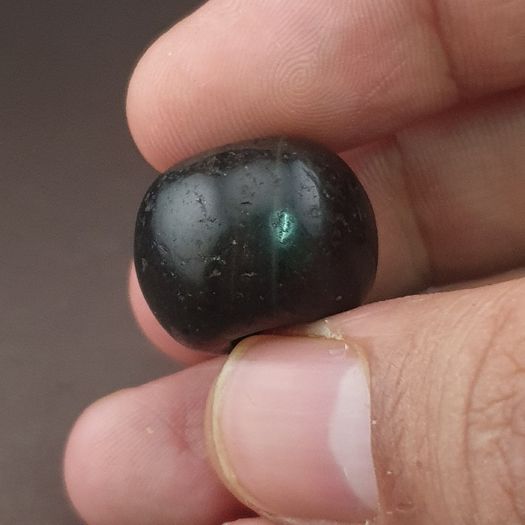 Vintage Natural Pattern Suliemani Tire Shape Agate Bead Amulet