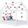 Kids Bed Frame White Solid Pine Wood 90x200 cm Image 2