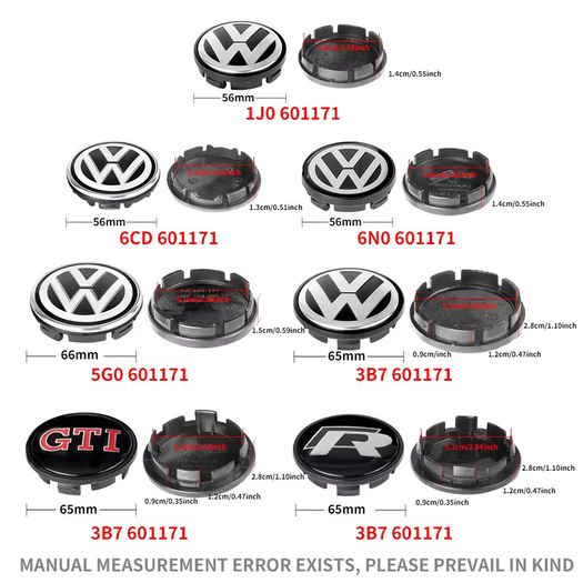 4PCS 56mm 65mm 66mm Car Caps Badge Alloy Wheel Center Covers Hub Cap For Volkswagen VW R GTI Beetle Jetta Golf Passat Polo Touareg Tiguan T-ROC