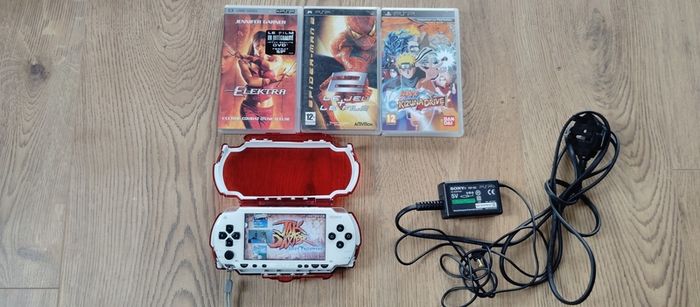 Psp Modded White 64gb Original Charger Original Battery