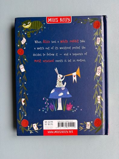 Alice in Wonderland by Lewis Carroll - Miles Kelly Illustrated Hardback Book Childrens Kids