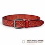 Unisex Genuine Leather Tooled Belt Vintage Floral Western Leather Belt Image 8