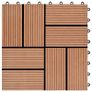 22 pcs Decking Tiles 30x30 cm 2 sqm WPC Brown Image 5