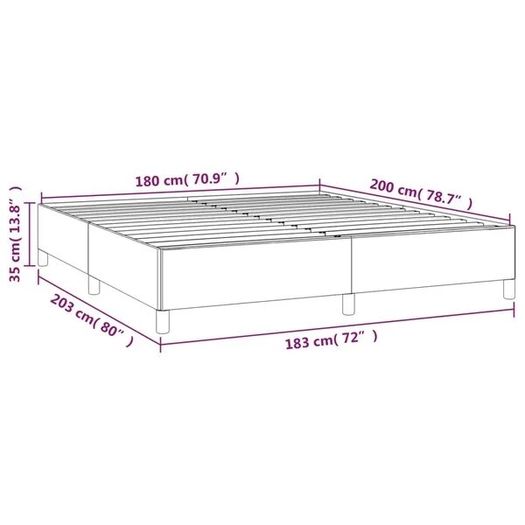 Bed Frame without Mattress Dark Grey Super King Velvet