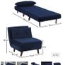 Laura James Una Single Sofa Bed - Blue Velvet Image 3