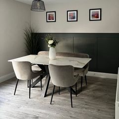 Table , 2 chairs and bench