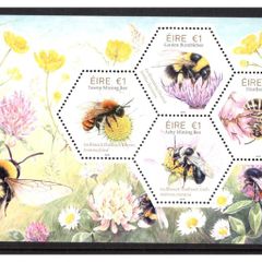 2018 Ireland Fauna & Flora Native Irish Bees Commemorative Stamps Miniature Sheet Mint Never Hinged (MNH)