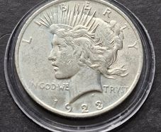 1923 Silver Peace Dollar coin