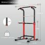 Pull Up & Dip Station Dip Stand Power Tower, Adjustable Height Home Strength Training Fitness Workout Station, Suitable for Teenagers, Women, Men (Red) Image 3