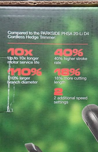 Price Reduced! NEW 2026 Model Parkside 40V Performance Cordless Brushless Hedge Trimmer. Garden Maintenance DIY Projects Summer Sale Now On.